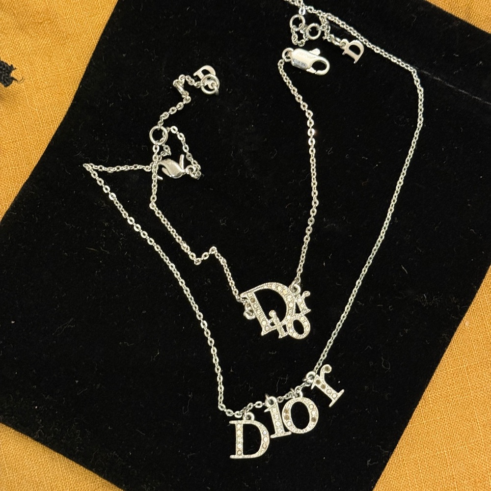 Dior Silver Logo Necklace